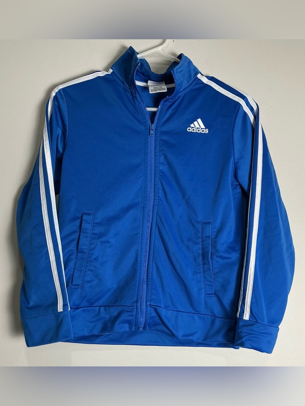 adidas Royal Blue Track Jacket with White Stripes